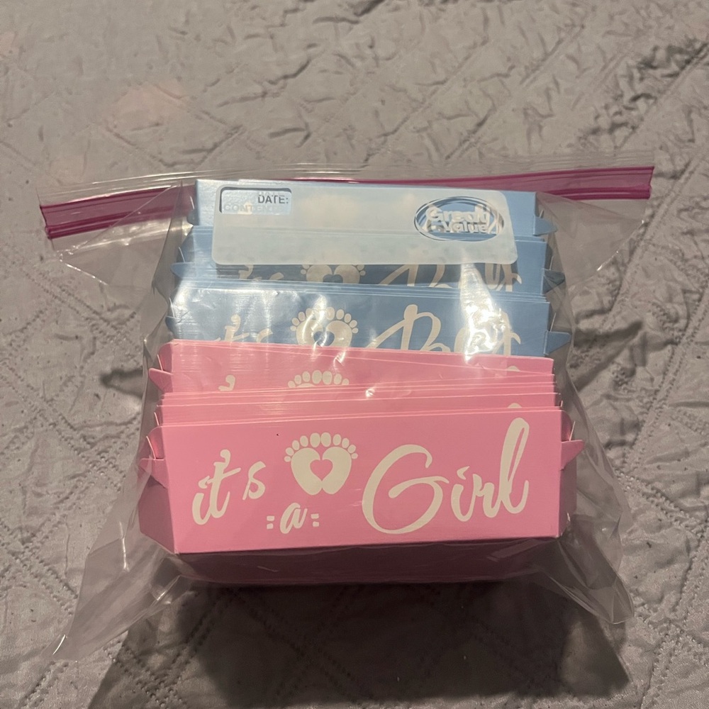 Pink "It's a Girl" Baby Favor Boxes